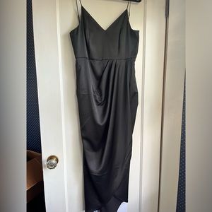 Black cocktail dress, deep slit express sz 8